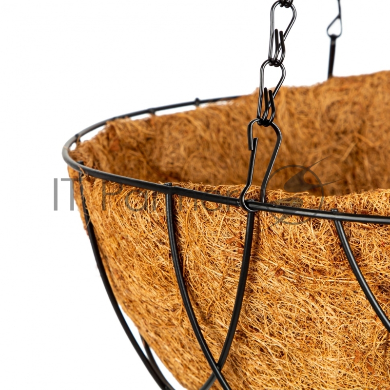 Кашпо подвесное с вкладышем из коковиты, полукруглое, диаметр 35 см// Palisad