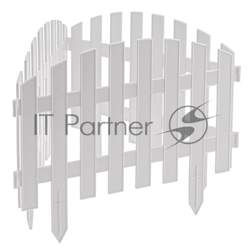 Забор декоративный Винтаж, 28х300 см, белый, Россия// Palisad