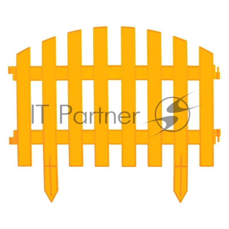 Забор декоративный Винтаж, 28х300 см, желтый, Россия// Palisad