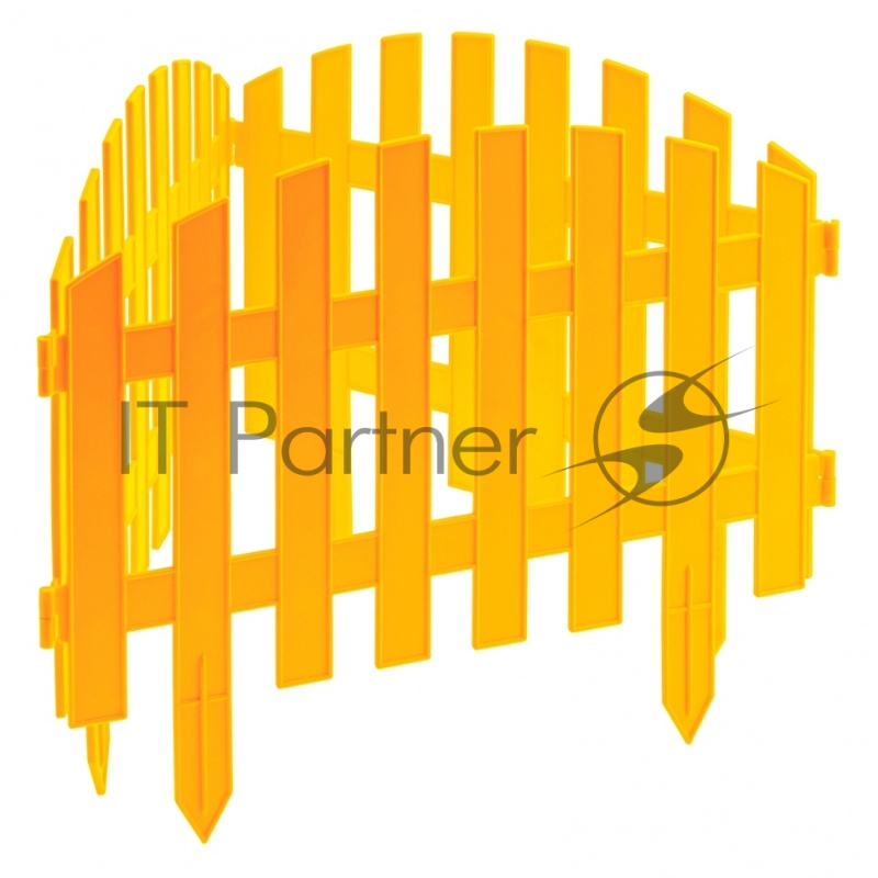 Забор декоративный Винтаж, 28х300 см, желтый, Россия// Palisad