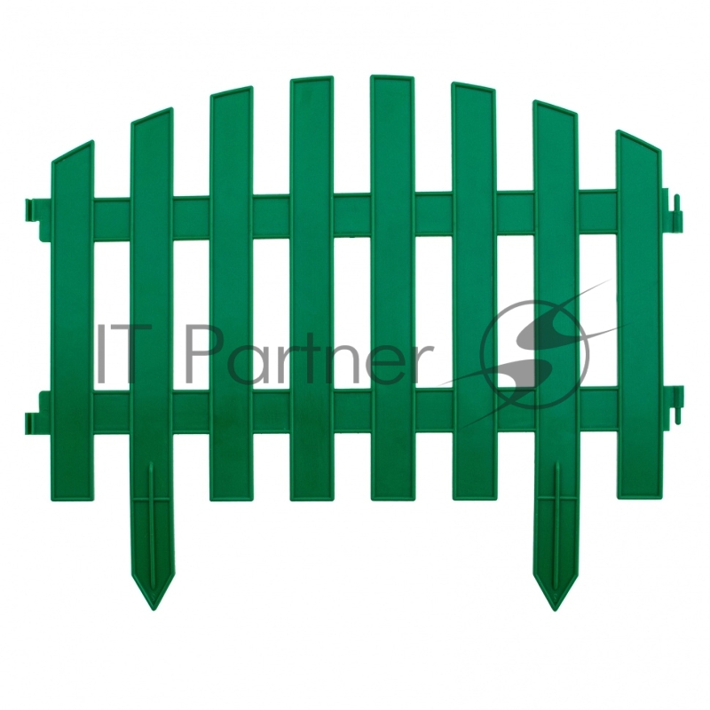 Забор декоративный Винтаж, 28х300 см, зеленый, Россия// Palisad