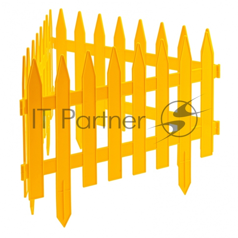 Забор декоративный Рейка, 28х300 см, желтый, Россия// Palisad