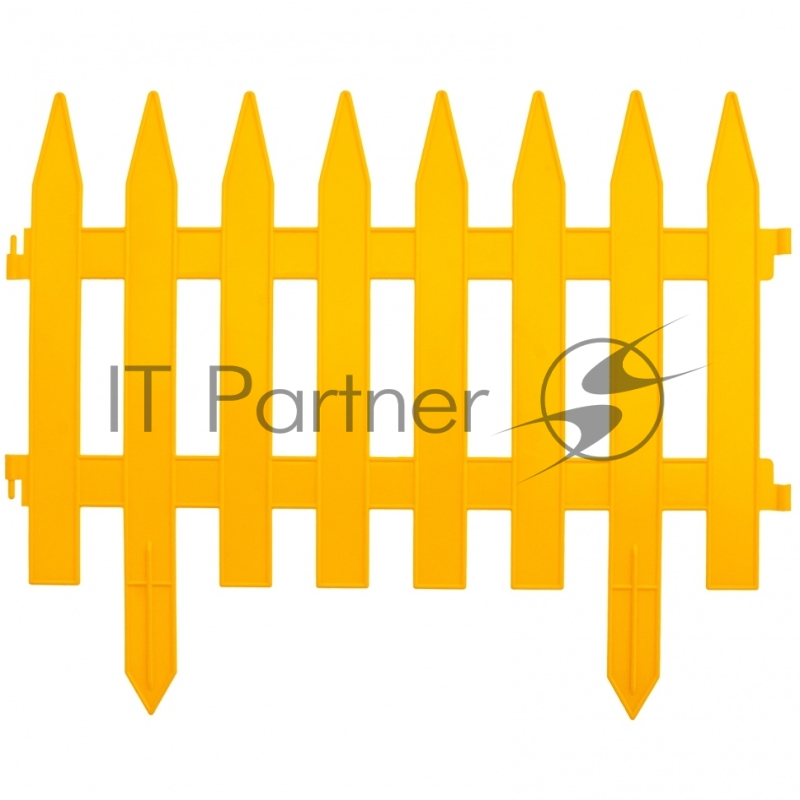 Забор декоративный Рейка, 28х300 см, желтый, Россия// Palisad