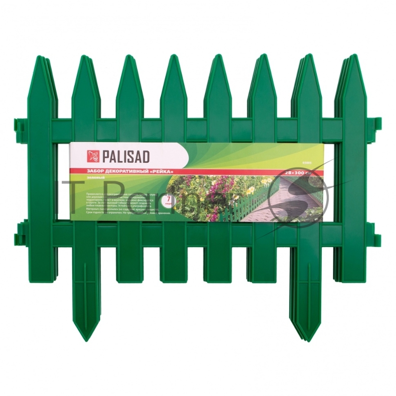 Забор декоративный Рейка, 28х300 см, зеленый, Россия// Palisad