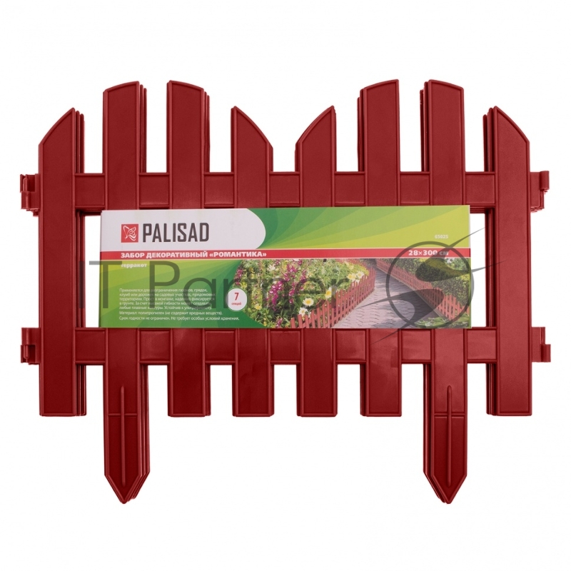 Забор декоративный Романтика, 28х300 см, терракот, Россия// Palisad