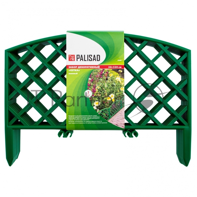 Забор декоративный Сетка, 24х320 см, зеленый, Россия// Palisad