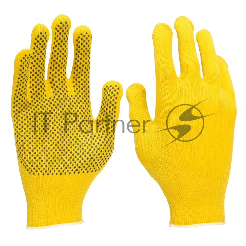 Перчатки в наборе, 5 пар, цвета в ассортименте, ПВХ точка, L, Россия// Palisad