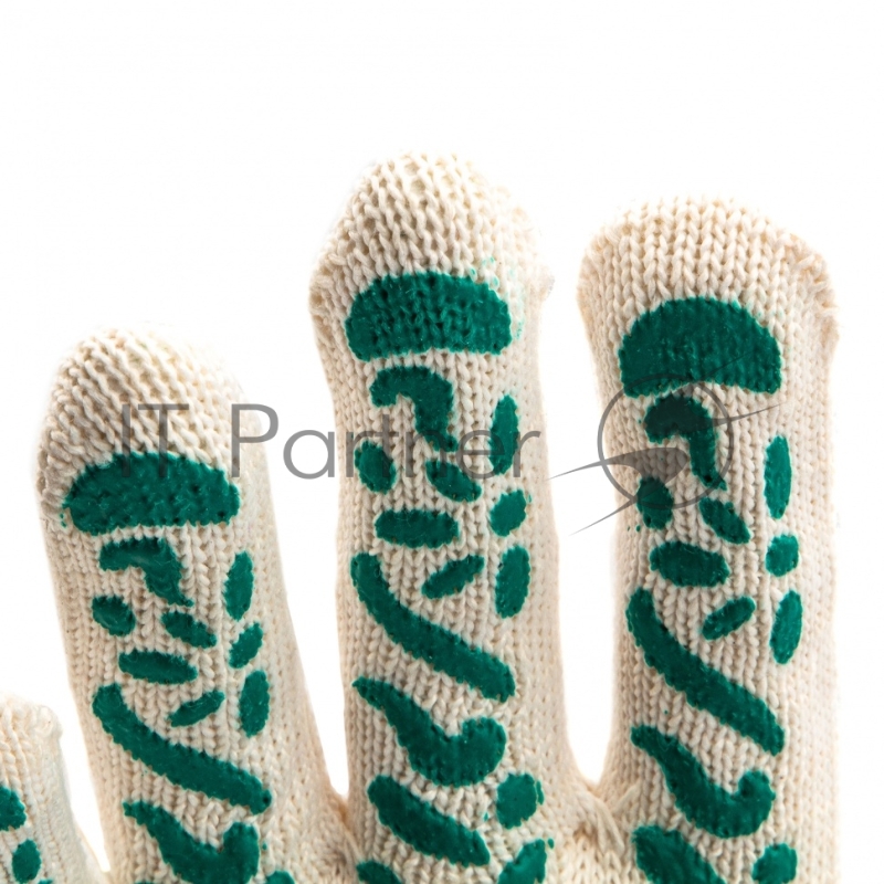 Перчатки трикотажные, ПВХ-покрытие Летний сад, 10 класс, Россия// Palisad