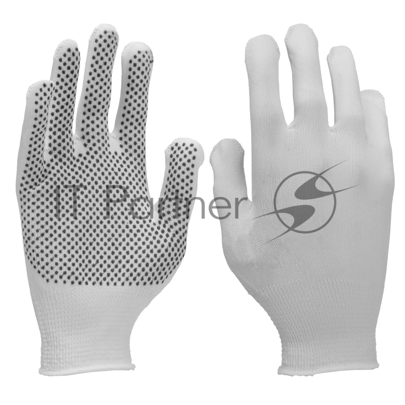 Перчатки в наборе, 4 пары, цвета в ассортименте, ПВХ точка, L, Россия// Palisad