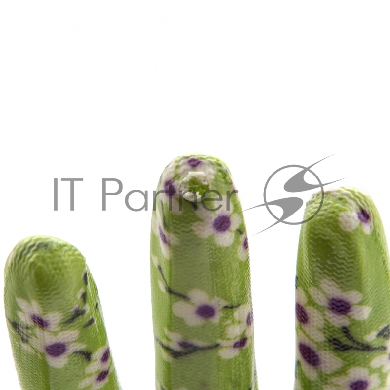 Перчатки садовые из полиэстера с нитрильным обливом, MIX цветов, M// Palisad