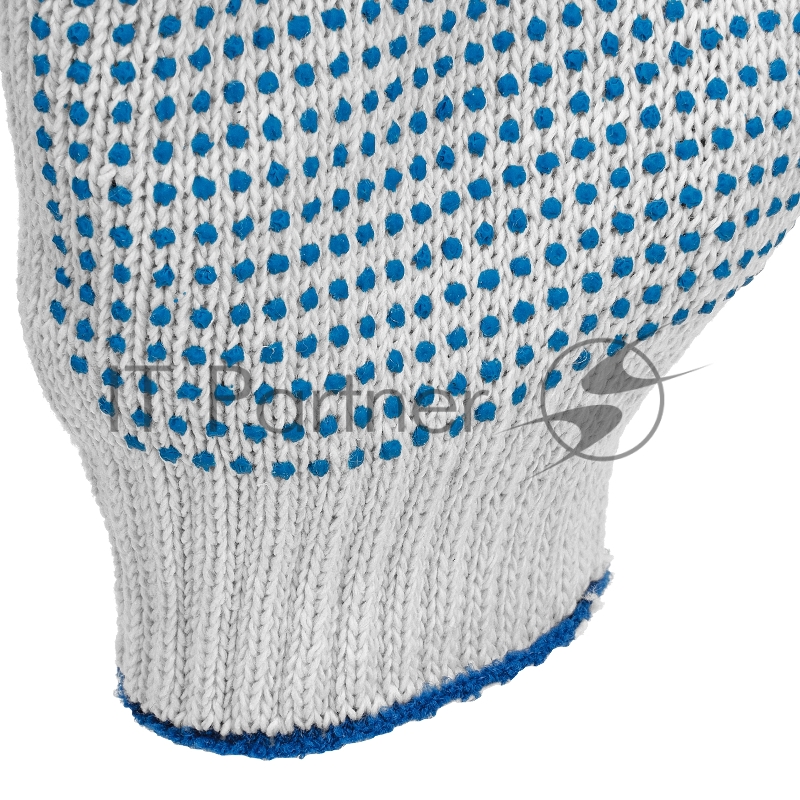 Перчатки трикотажные усиленные, с ПВХ точкой, 7 класс вязки// Россия