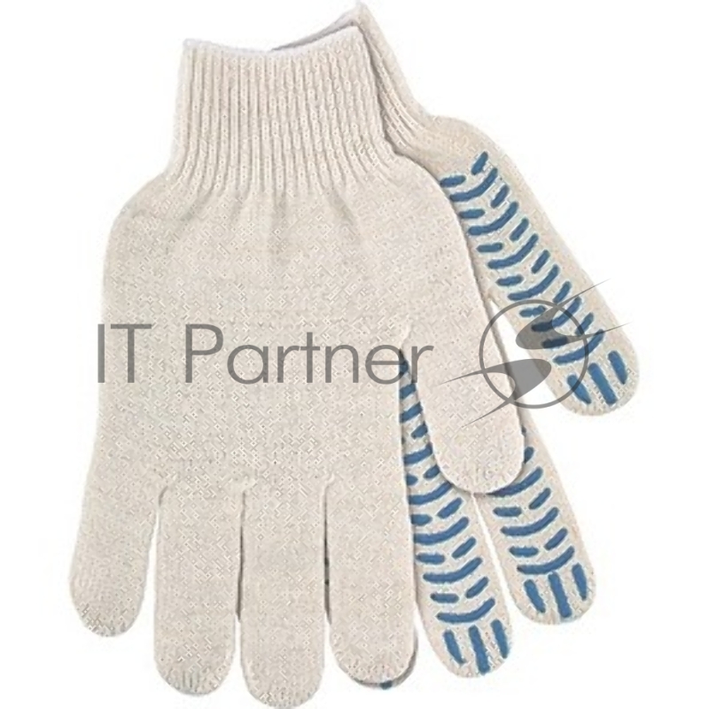 Перчатки трикотажные, ПВХ-покрытие Волна, 10 класс// Россия