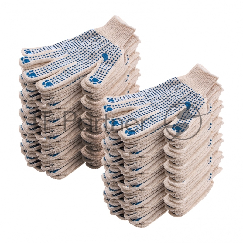 Перчатки трикотажные, с ПВХ точкой, 10 класс// Россия