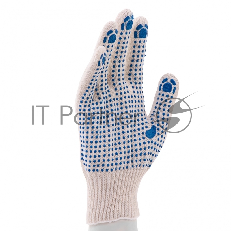 Перчатки трикотажные, с ПВХ точкой, 10 класс// Россия