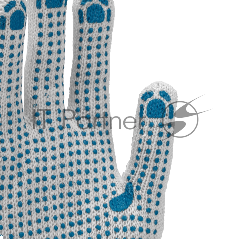 Перчатки трикотажные, с ПВХ точкой, 5 пар в упаковке, 7 класс// Россия