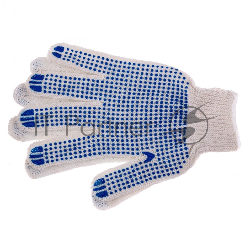 Перчатки трикотажные, с ПВХ точкой, 7 класс // Россия