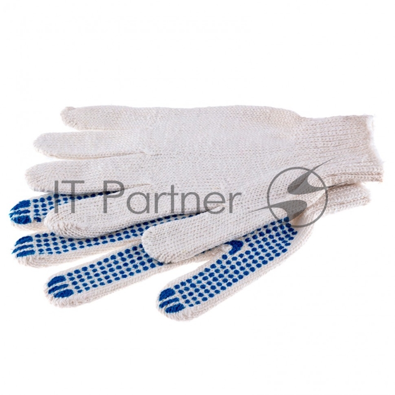 Перчатки трикотажные, с ПВХ точкой, 7 класс // Россия