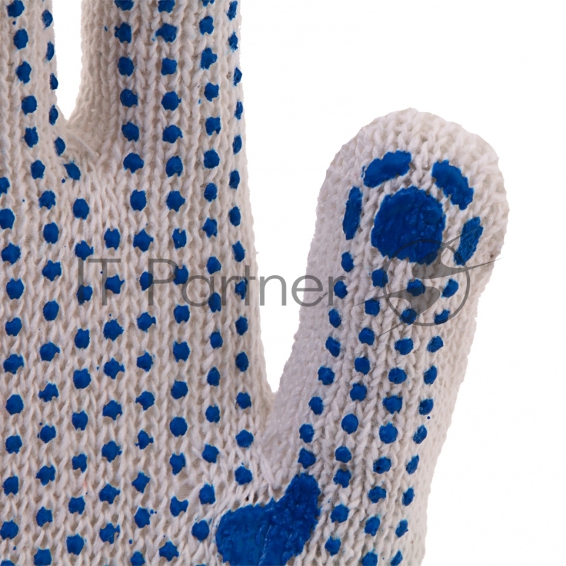 Перчатки трикотажные для ремонтных и строительных работ, с ПВХ точкой, 7 класс // Россия