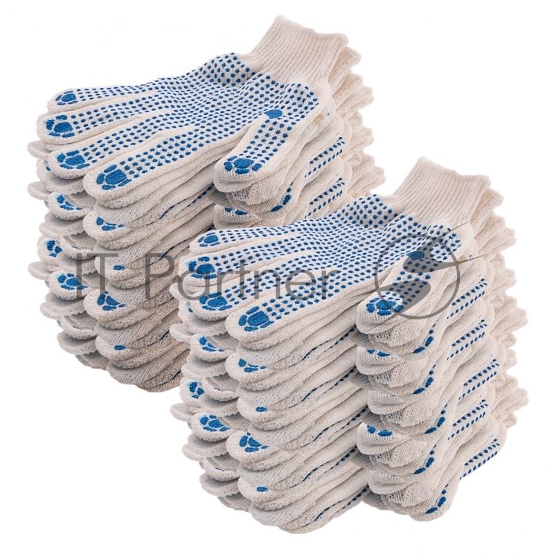 Перчатки трикотажные для ремонтных и строительных работ, с ПВХ точкой, 7 класс // Россия