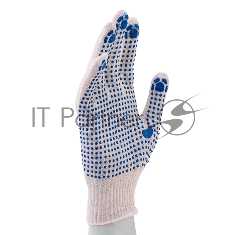 Перчатки трикотажные, с ПВХ точкой, 10 класс// Россия