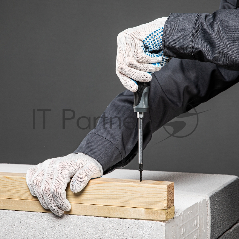 Перчатки трикотажные, с ПВХ точкой, 10 класс// Россия