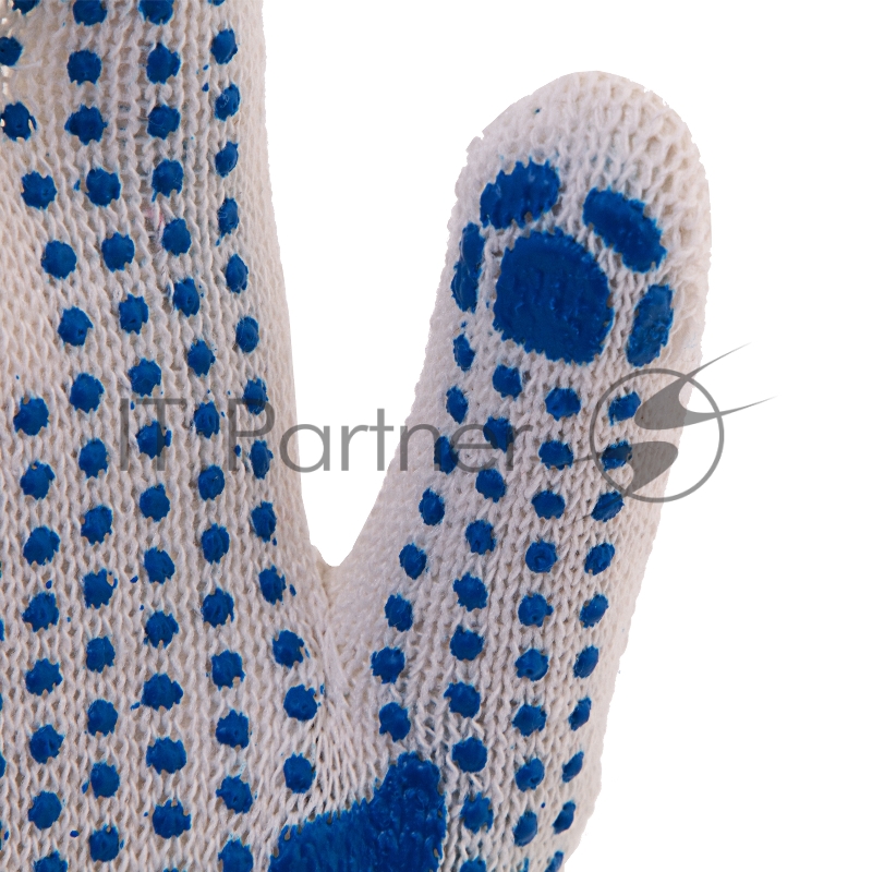 Перчатки трикотажные, с ПВХ точкой, 10 класс// Россия