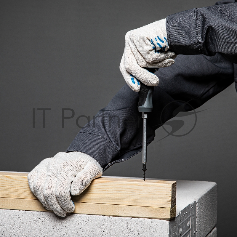 Перчатки трикотажные, ПВХ-покрытие Волна, 10 класс, усиленные// Россия