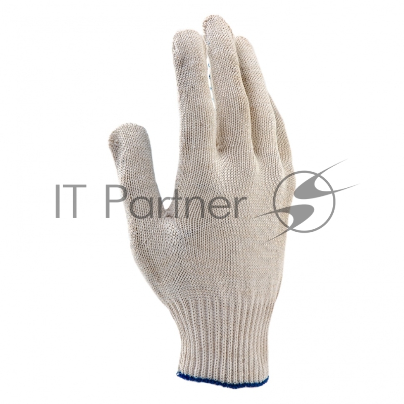 Перчатки трикотажные, ПВХ-покрытие Волна, 10 класс, усиленные// Россия