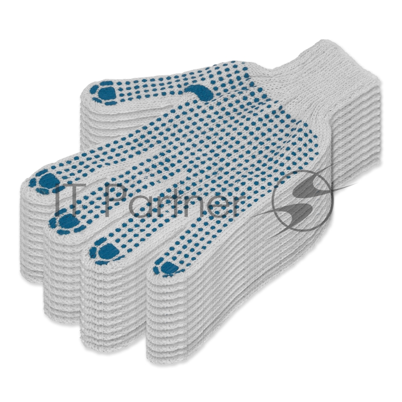 Перчатки трикотажные для ремонтных и строительных работ, с ПВХ точкой, 6 пар.// Россия