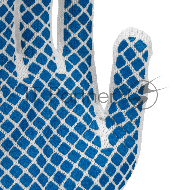 Перчатки трикотажные, ПВХ-покрытие Шахматный облив, 5 пар в упаковке, 10 класс// Россия