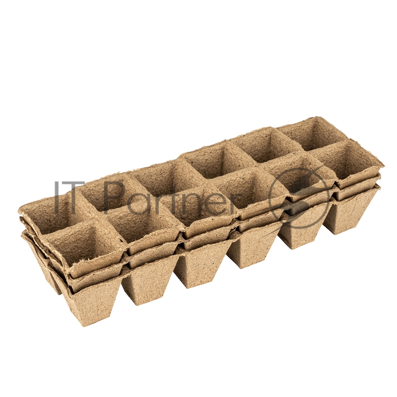 Кассета для рассады, 310х100х50 мм, 12 ячеек, торфяная, 3 шт.// Россия