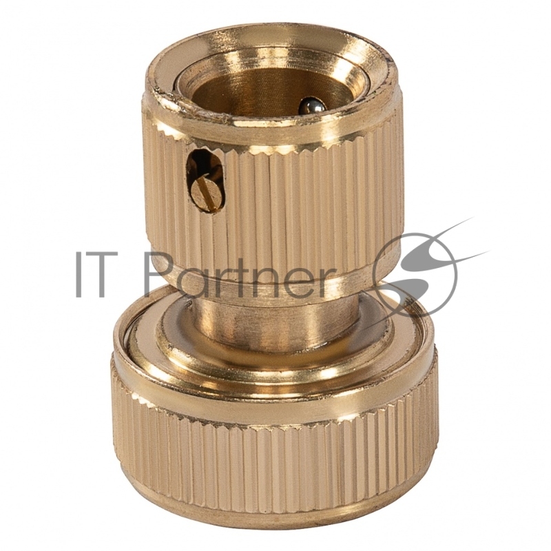 Набор для соединения шлангов 3/4, (переходник, 2 соединит.аквастоп), латунный// Palisad