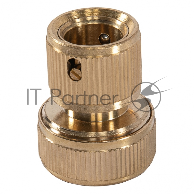 Набор для соединения шлангов 3/4, (переходник, 2 соединит.аквастоп), латунный// Palisad