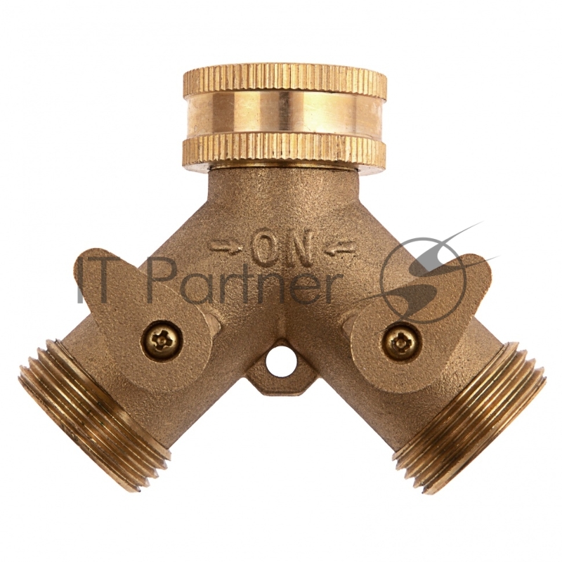 Разветвитель 2- х канальный, регулируемый, внешняя и внутренняя резьба 3/4, латунный// Palisad
