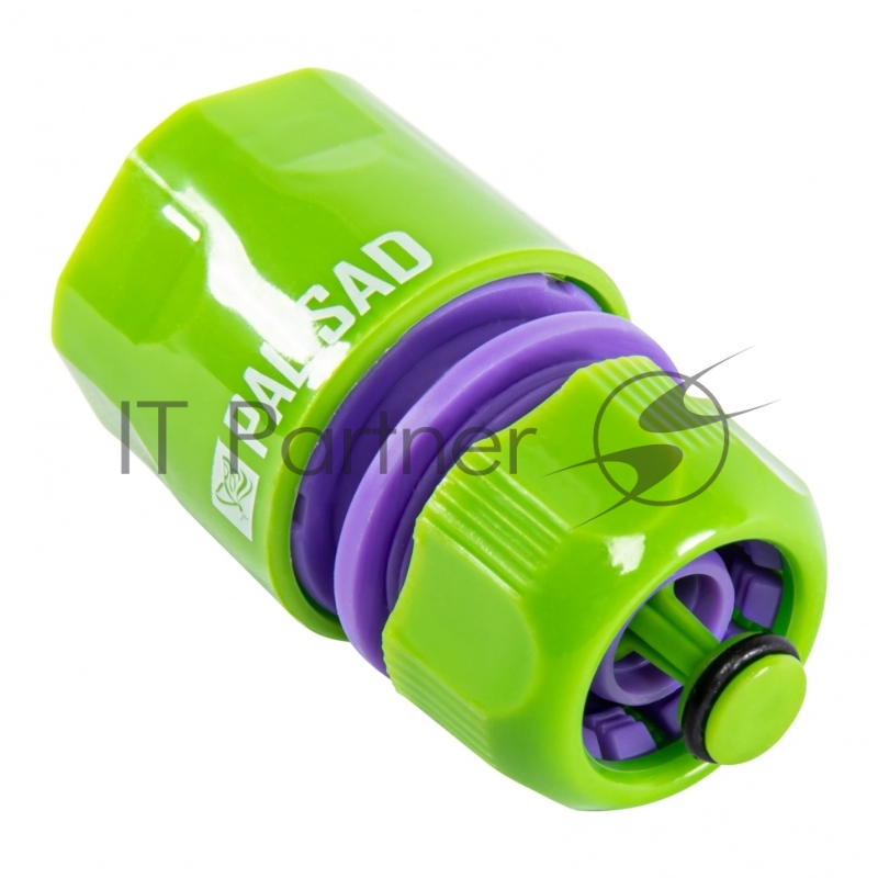 Соединитель пластмассовый быстросъемный для шланга 1/2, аквастоп// Palisad