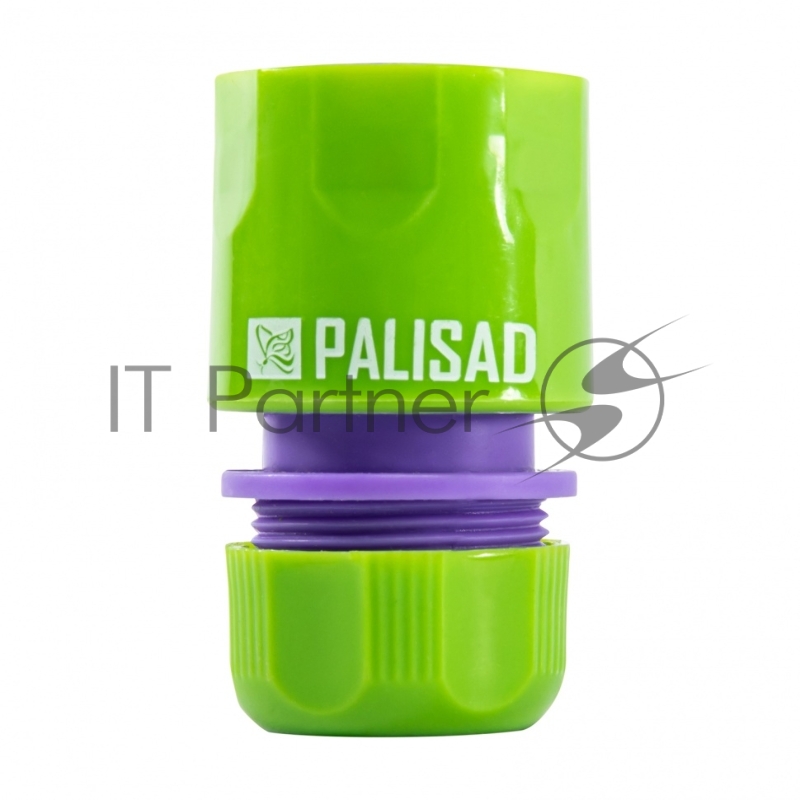 Соединитель пластмассовый быстросъемный для шланга 1/2, аквастоп// Palisad