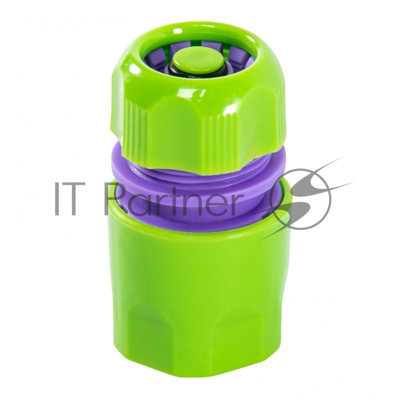 Соединитель пластмассовый быстросъемный для шланга 1/2, аквастоп// Palisad