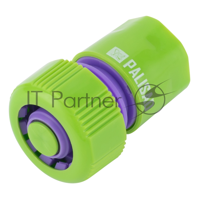 Соединитель пластмассовый быстросъемный для шланга 3/4, аквастоп// Palisad