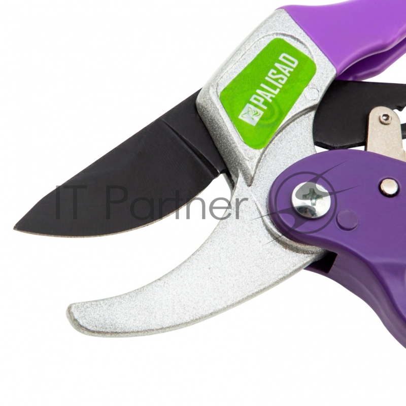 Секатор прямого реза, 200 мм, храповой механизм, металлические обрезиненные рукоятки// Palisad