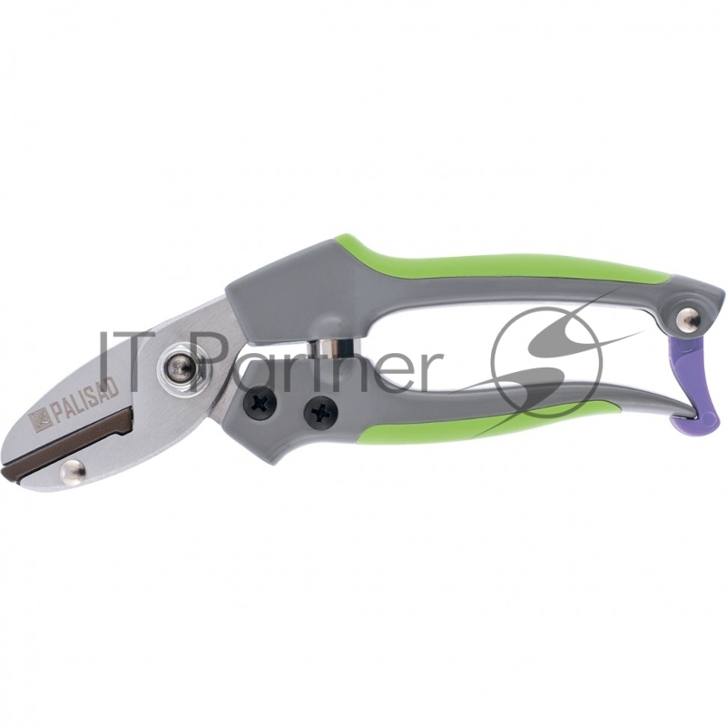 Секатор с наковальней, 170 мм, металлические обрезиненные рукоятки// Palisad