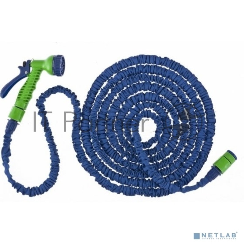 Набор поливочный, растягивающийся шланг 15м, 7-реж пистолет, соед., адаптер// Сибртех