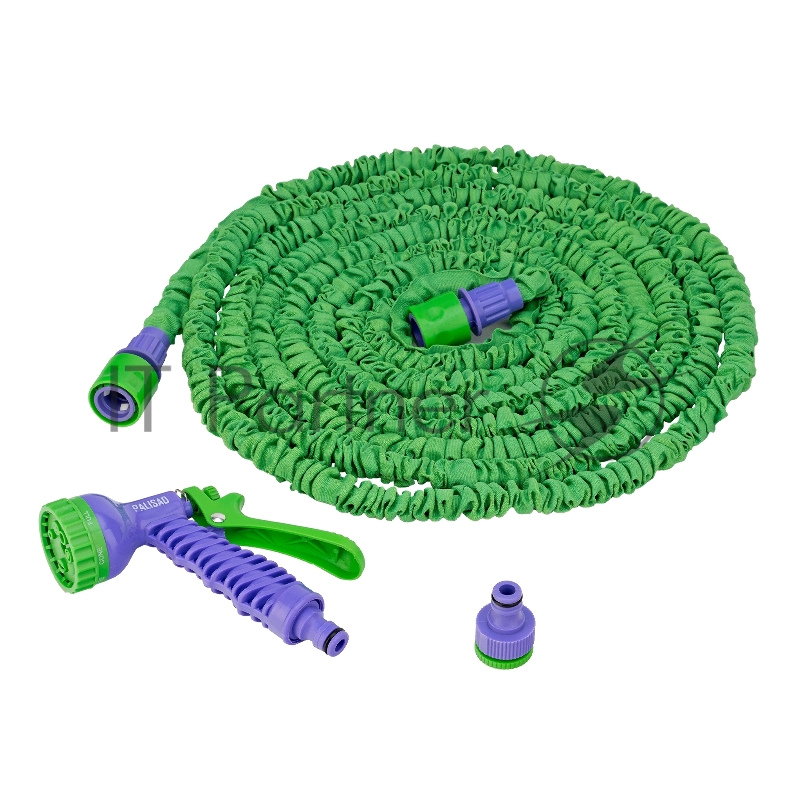 Набор поливочный, усиленый растягивающийся шланг 15м, 7-реж пистолет, соед., адаптер// Palisad