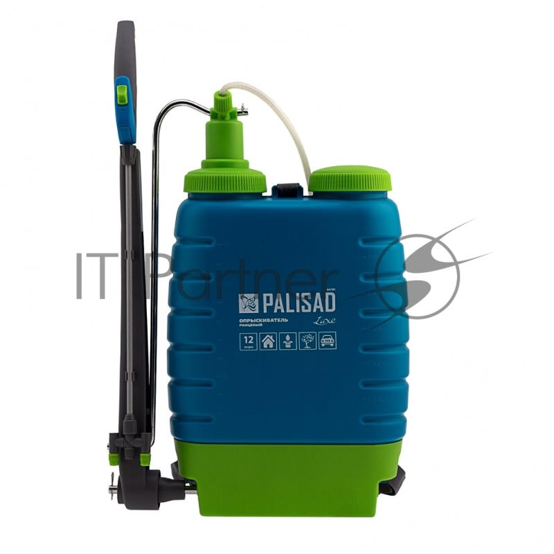 Опрыскиватель ранцевый, 12л., с насосом, шлангом, разбрызгивателем, LUXE// Palisad