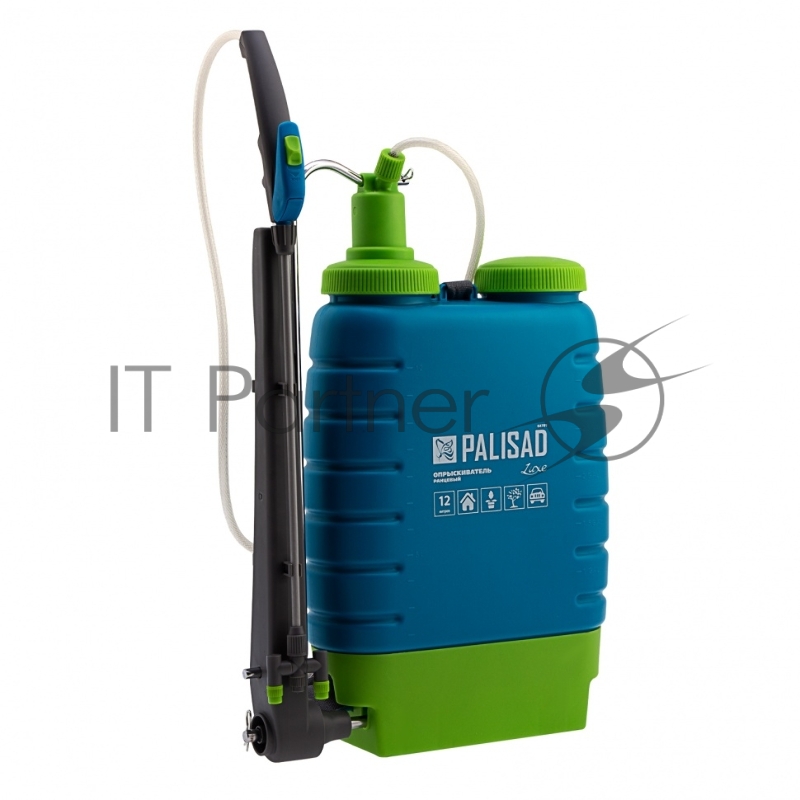 Опрыскиватель ранцевый, 12л., с насосом, шлангом, разбрызгивателем, LUXE// Palisad
