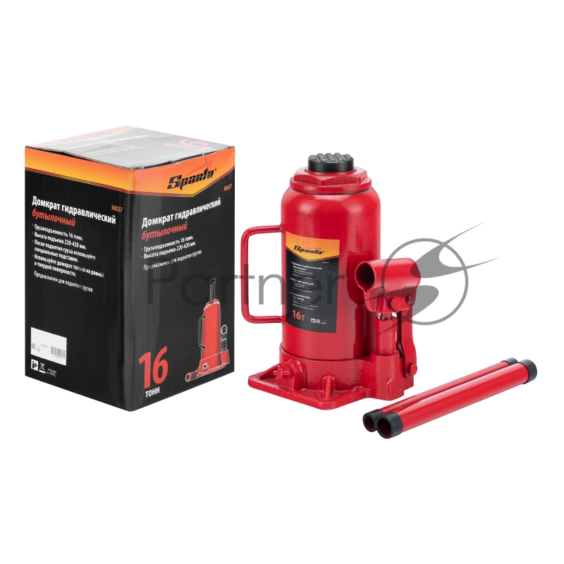 Домкрат SPARTA 50327 гидравлический бутылочный 16 т h подъема 220-420мм