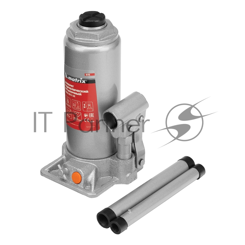 Домкрат гидравлический бутылочный, 8 т, h подъема 230–457 мм// Matrix