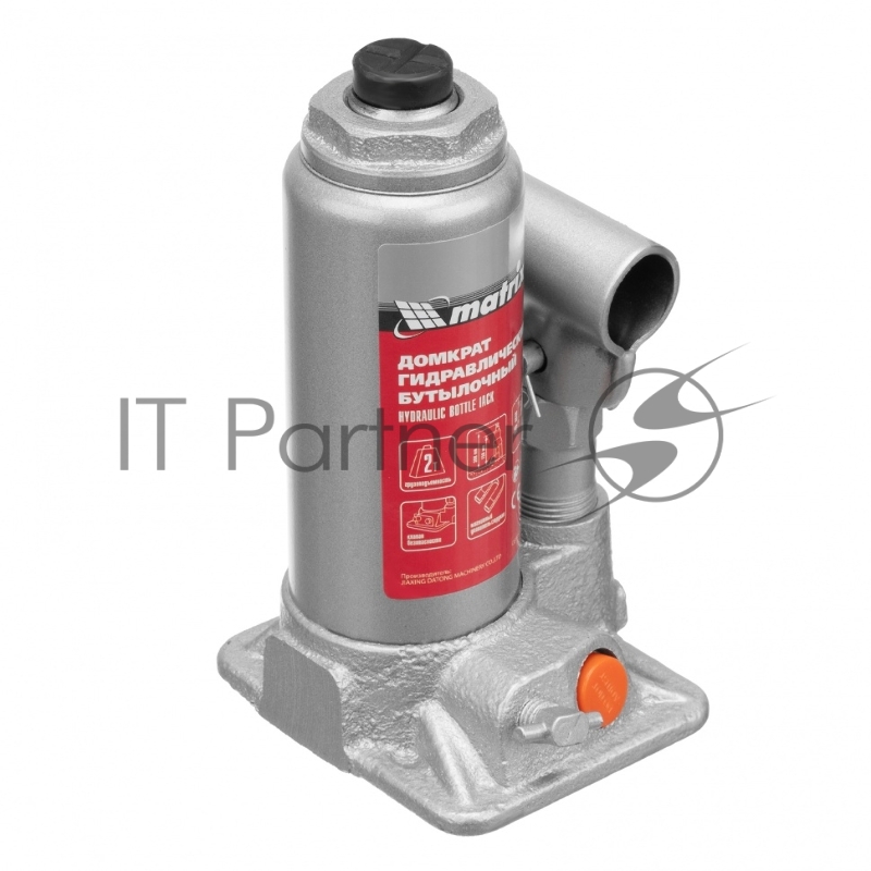 Домкрат гидравлический бутылочный, 2 т, h подъема 158–308 мм// Matrix