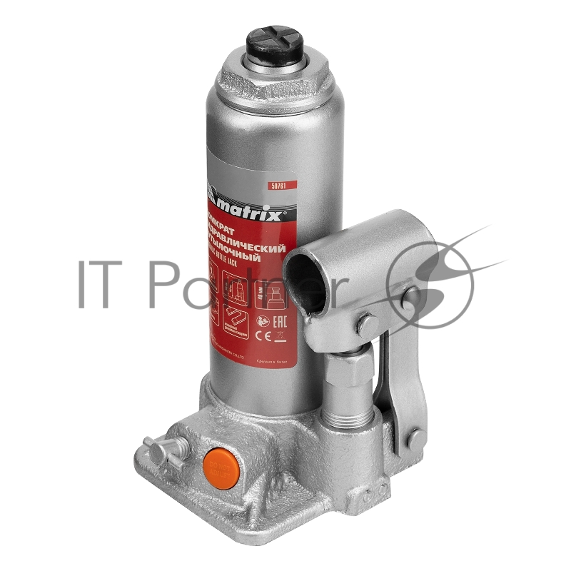 Домкрат гидравлический бутылочный, 2 т, h подъема 181–345 мм// Matrix