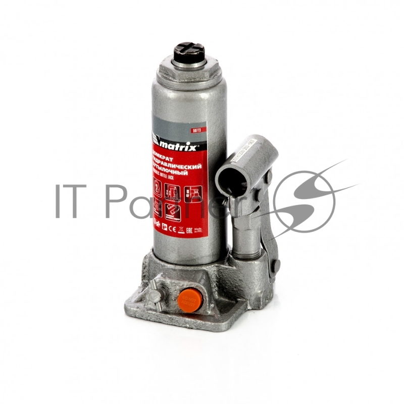 Домкрат гидравлический бутылочный, 2 т, h подъема 181–345 мм, в пласт. кейсе// Matrix