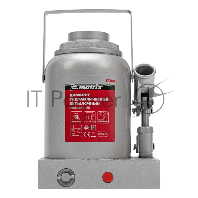 Домкрат гидравлический бутылочный, 30 т, h подъема 244–370 мм// Matrix